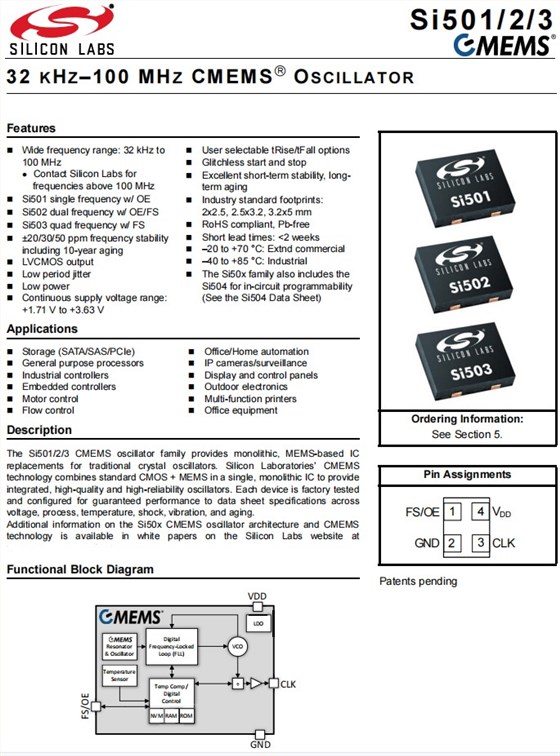 Si501，Si502,Si503