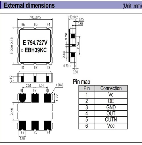 X1G004551000400低抖動(dòng)晶振,VG7050EBN 794.727753MHz CJGHBZ振蕩器