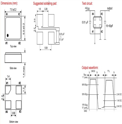 格耶時(shí)鐘振蕩器,KXO-V97T以太網(wǎng)晶振,12.94364四腳有源晶振