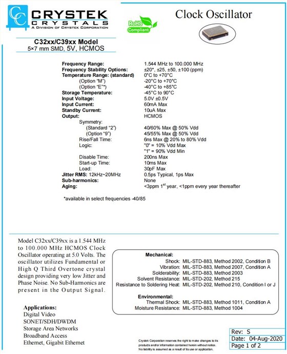 C32xx，C39xx規(guī)格