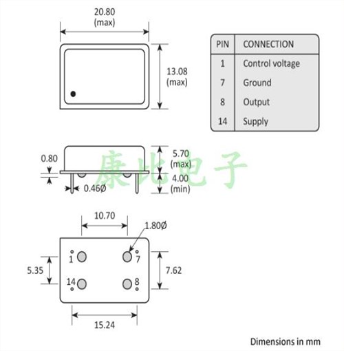 GVXO-44F晶振,高利奇振蕩器,GVXO-44F/NEI-80.000MHZ,進(jìn)口壓控晶振,石英插件晶振