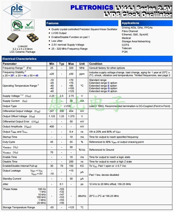LV44J 2.5V LV44J 2.5V