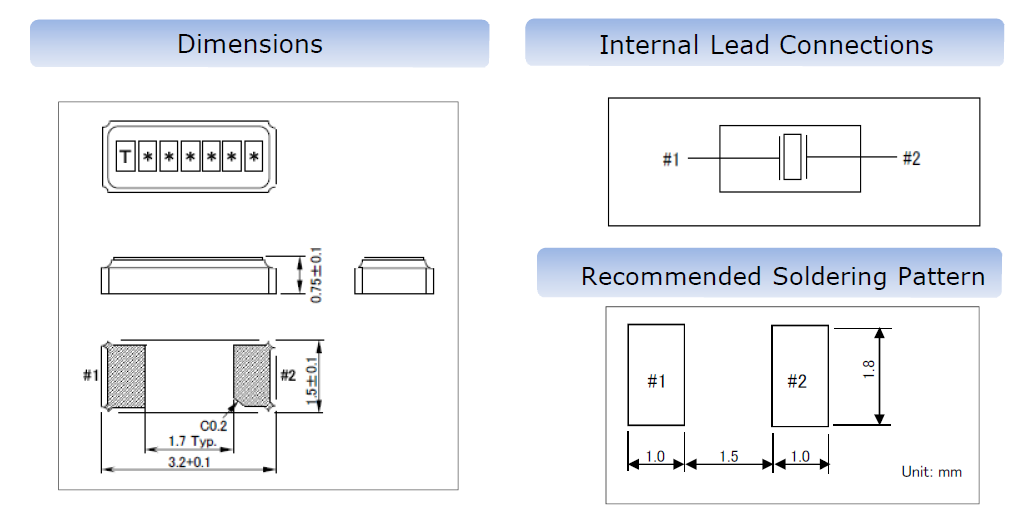 SC-32P晶振,3215mm石英諧振器,小體積晶振