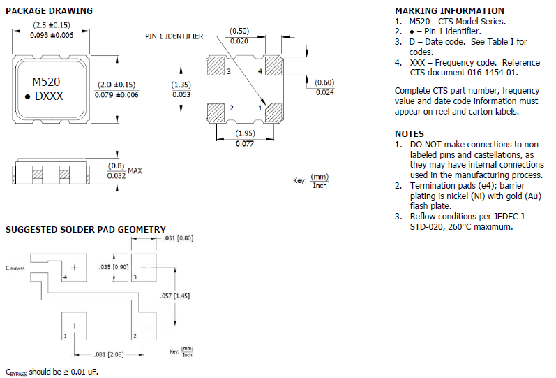 520晶振,520L15IA40M0000晶振,CTS晶體振蕩器 520晶振,520L15IA40M0000晶振,CTS晶體振蕩器