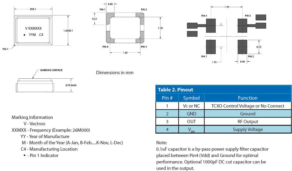 VT-860 2016 TCXO VT-860 2016 TCXO