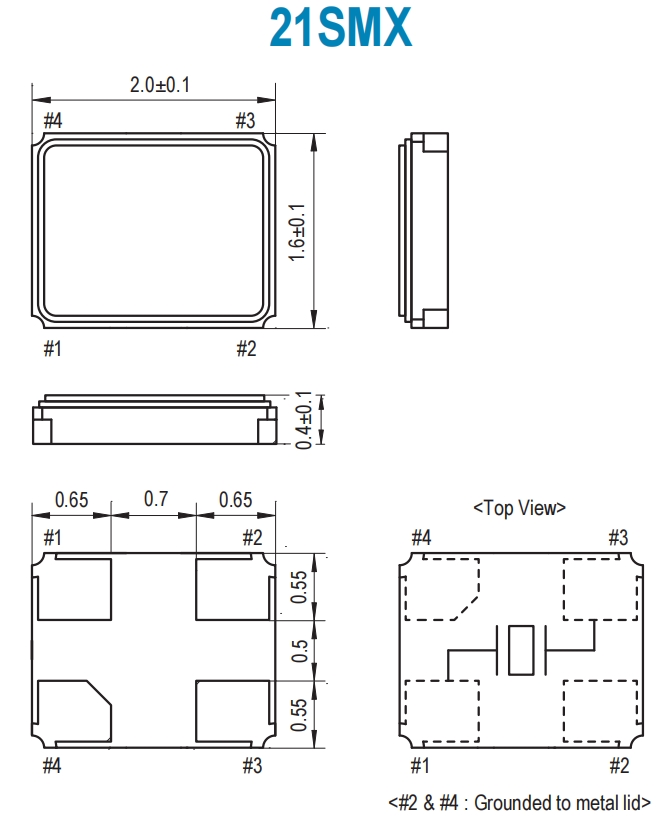 21SMX石英諧振器 21M270-8 6G無(wú)線晶振 日本SMI晶體
