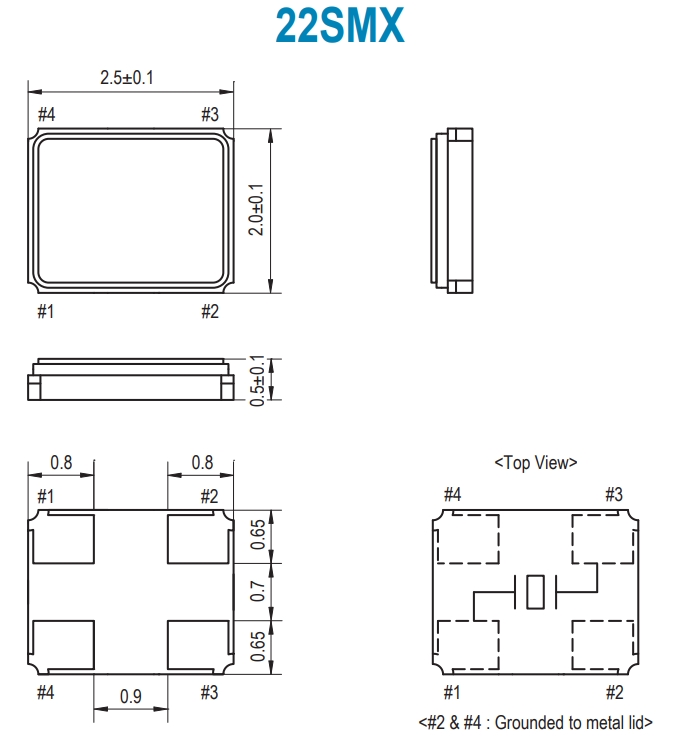 22M400-8\6G藍(lán)牙模塊晶振\進(jìn)口SMI石英貼片晶體22SMX
