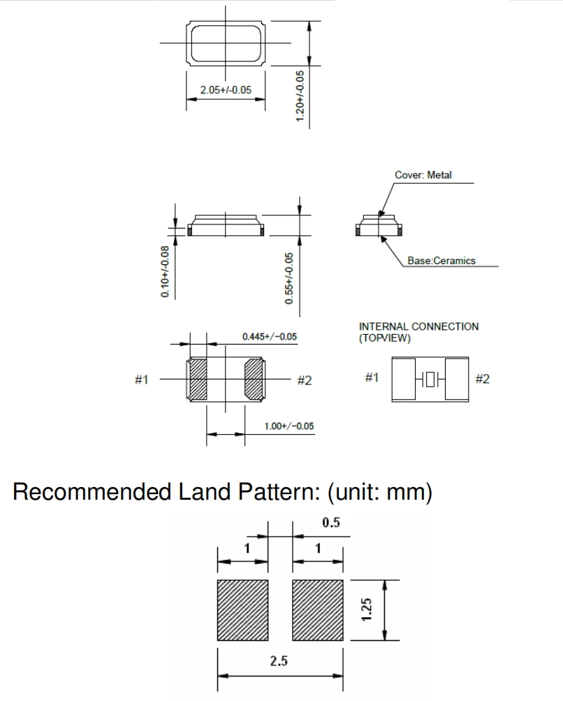 2012mm小體積晶振,TZ2065A,32.768KHZ手表晶振,臺灣嘉碩TST晶體