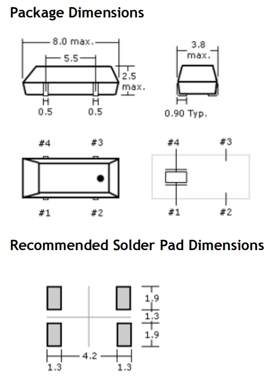 奧斯康利晶體,223系列晶振,223-000312-20,8038mm,32.768KHZ